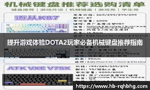 提升游戏体验DOTA2玩家必备机械键盘推荐指南